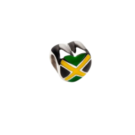 Jamaica Flag Heart Charm