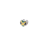 Jamaica Flag Heart Charm