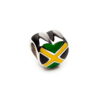 Jamaica Flag Heart Charm
