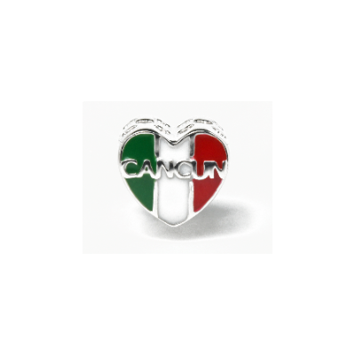 Heart Flag Mexico Charm