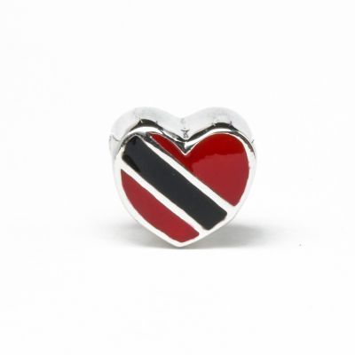 Trinidad Flag Heart Charm 