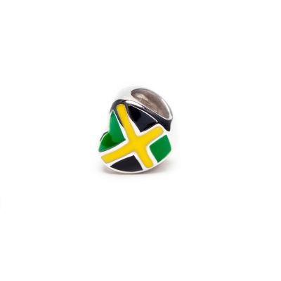Jamaica Flag Heart Charm