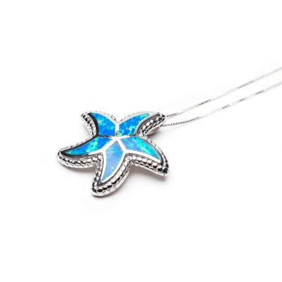 Aquatic Opal Starfish Pendant 