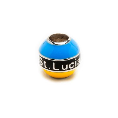 St. Lucia Embossed Charm