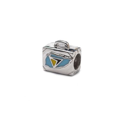 St. Lucia Map Suitcase Charm 