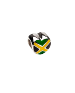Jamaica Flag Heart Charm