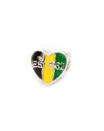 Jamaica 1962 Embossed Heart Charm